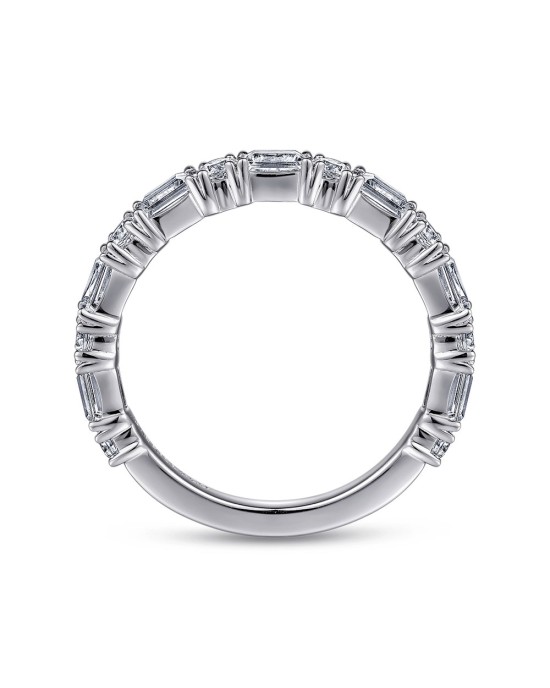 Gabriel & Co. Contemporary Collection Round and Baguette Diamond Band